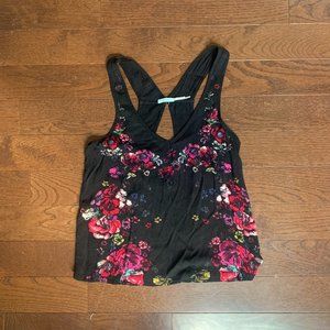 Urban Outfitters Black and Floral Tank